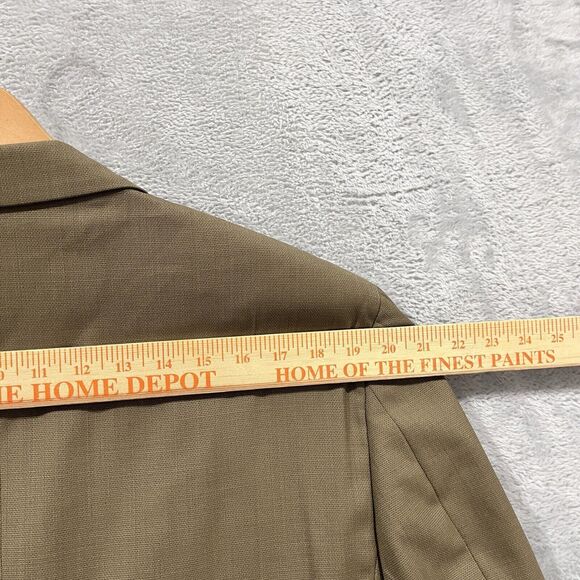 Joseph Abboud Blazer Jacket Men's 42R Super 110s‎ Wool Khaki Brown - Picture 11 of 12